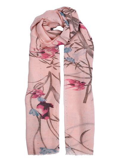 Chinese Blossom Print Scarf