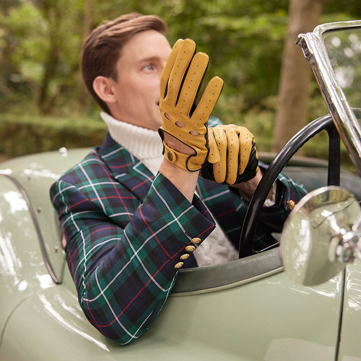 Silverstone | Men's Touchscreen Leather Driving Gloves | Dents