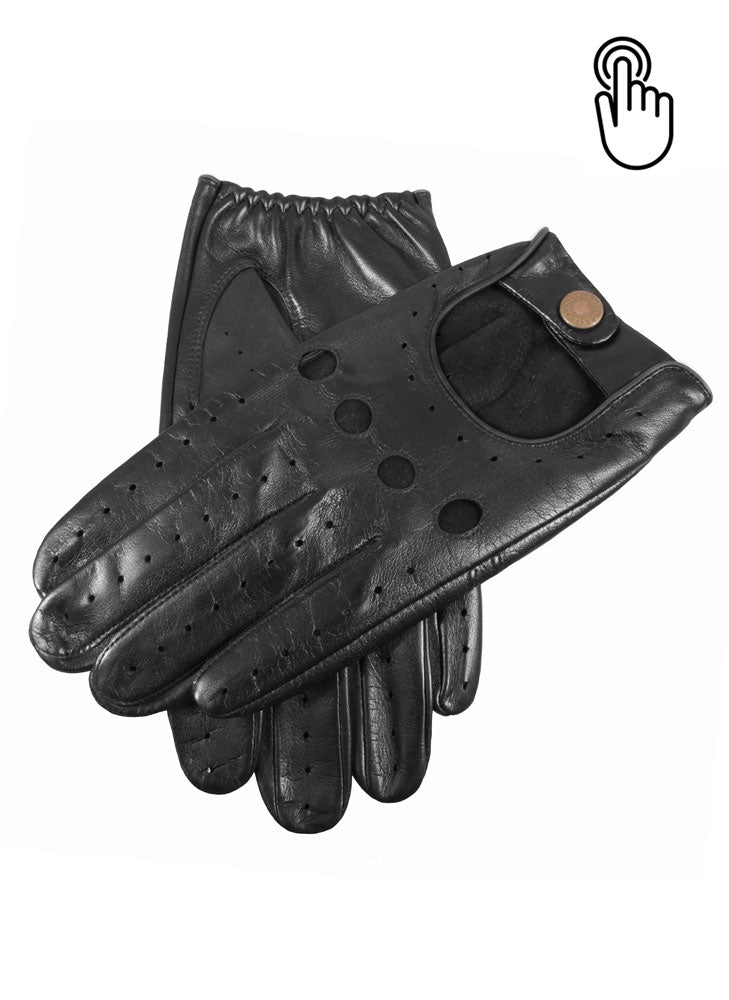 小物 DENTS PECCARY LEATHER GLOVES BLACK 8 Silverstone | Men's Touchscreen Leather Driving Gloves | Dents