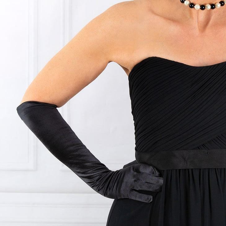 ladies black dress gloves Women's Long Satin with Buttons Plus Size Wedding Dresses Online Women's Black Mesh Cut Color:Black/Rust they are what a