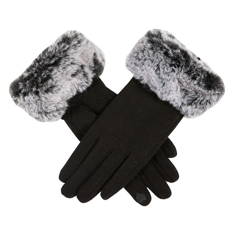 Women's Touchscreen Thermal Gloves with Faux Fur Cuffs Dents