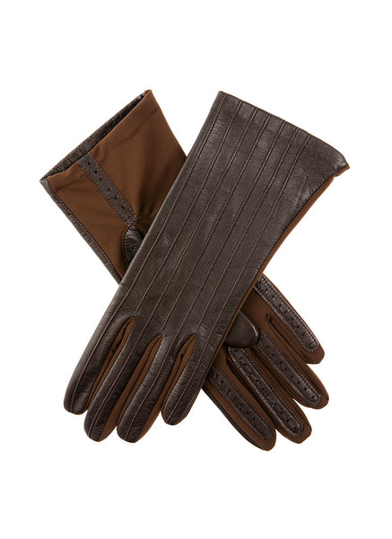 Women's Leather and Elastane Gloves