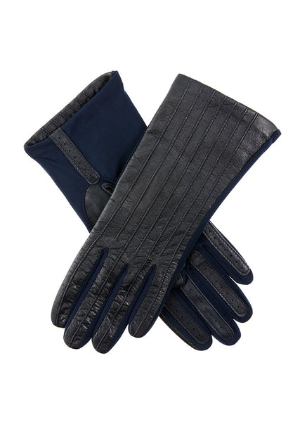 Women's Leather and Elastane Gloves